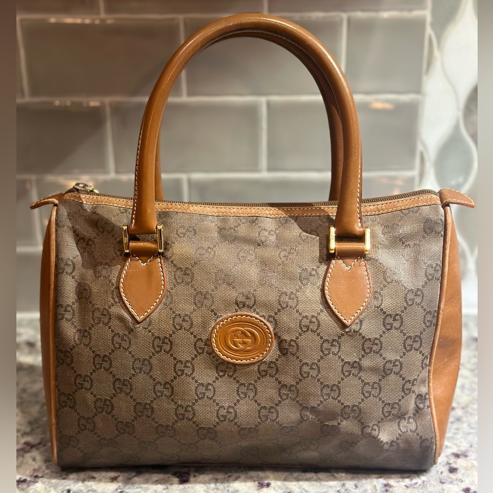 VINTAGE GUCCI - 1980’s BOSTON GG BAG